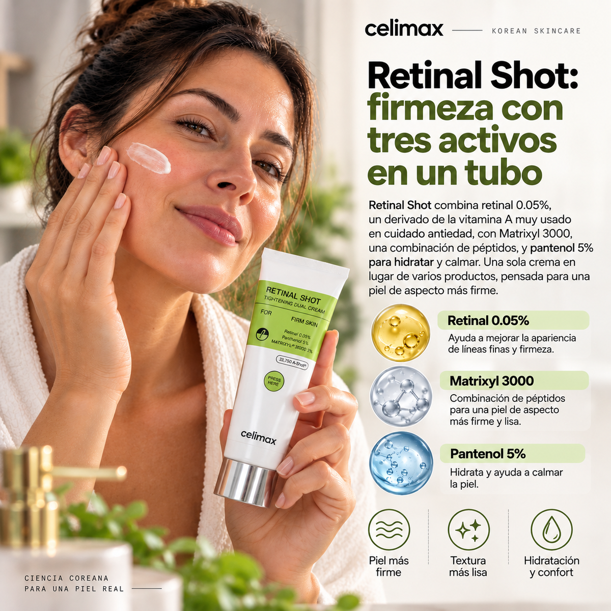 Retinal Shot: firmeza con retinal y péptidos