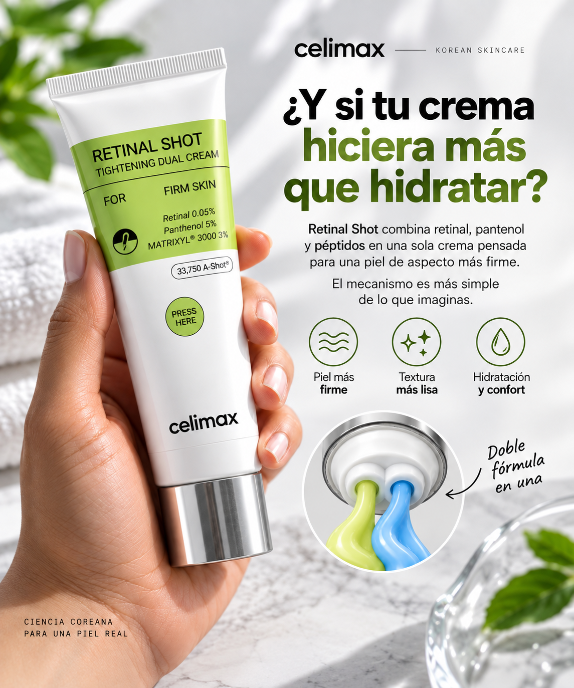 Retinal Shot: firmeza con retinal y péptidos