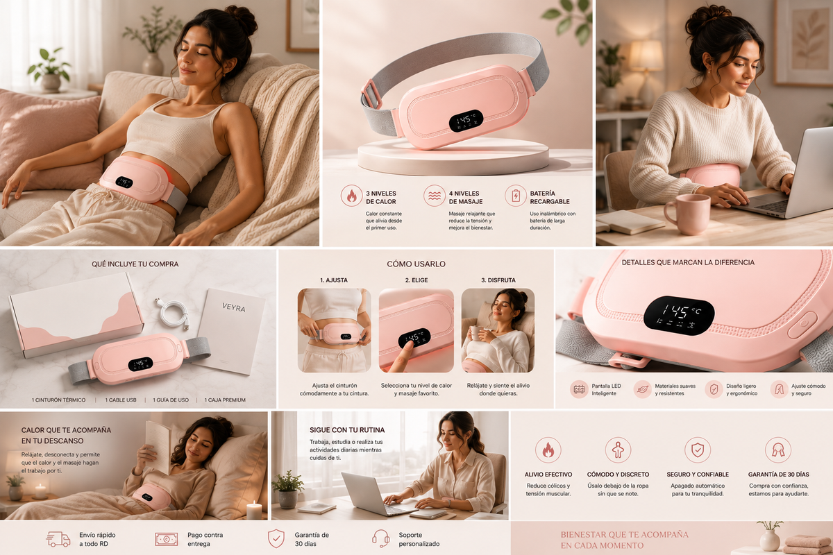 Cinturón Térmico Menstrual Recargable